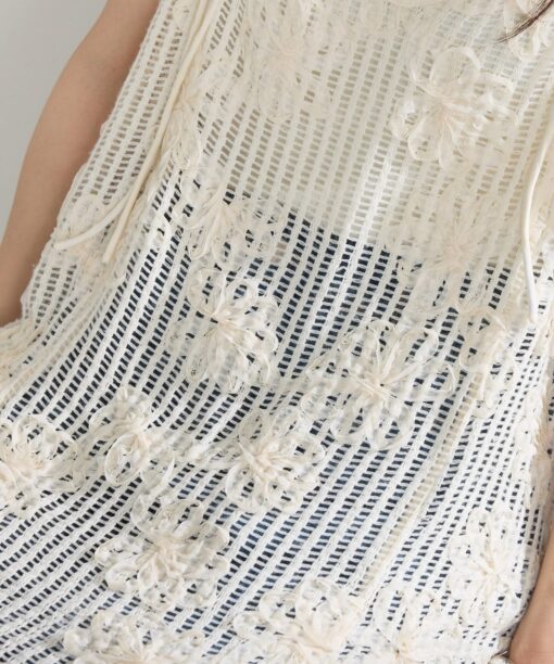 預購 | Kastane 花朵刺繡蕾絲裙：圖片 3