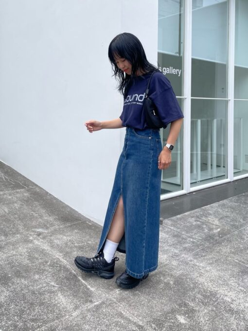預購 | 日牌 前開衩牛仔長裙：圖片 10