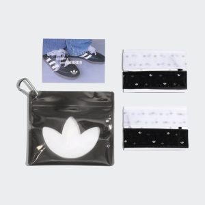 ADIDAS 混紗鞋帶組 2副一組  ( 黑 x 白 )