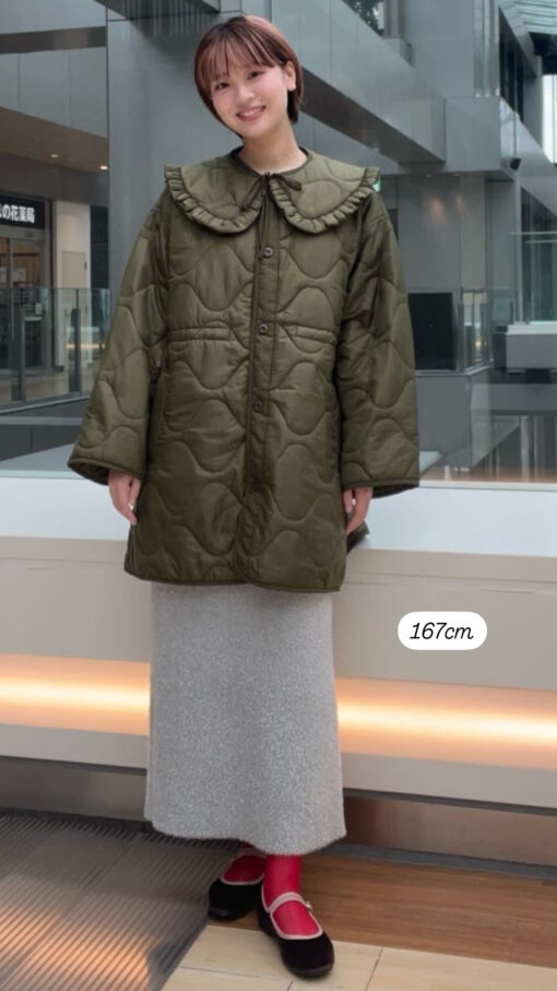 預購 | 日牌 可拆荷葉邊 圓領絎縫外套：圖片 15