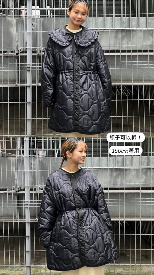 預購 | 日牌 可拆荷葉邊 圓領絎縫外套：圖片 16