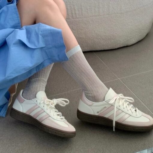 預購 ｜Adidas Handball Spezial 皮革白色 珠光粉