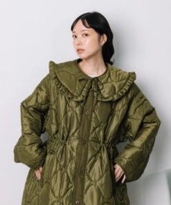 預購 | 日牌 可拆荷葉邊 圓領絎縫外套