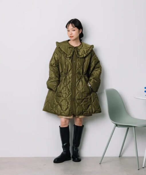 預購 | 日牌 可拆荷葉邊 圓領絎縫外套：圖片 3
