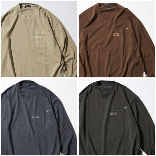 預購 | NAUTICA JP Garments Pigment Dyed Hidden Logo L/S Tee