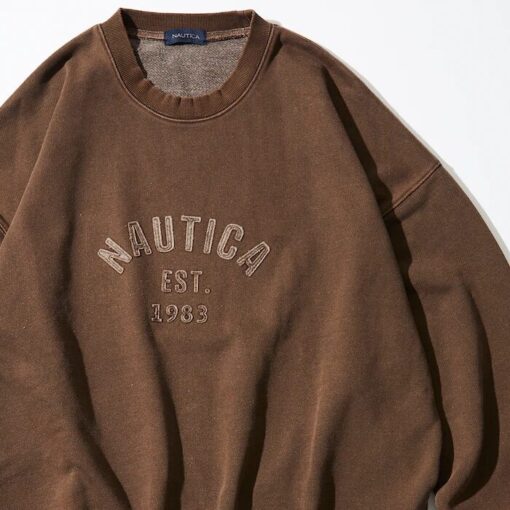 預購 | NAUTICA JP Pigment Dyed Felt Patch Arch Logo Crewneck 仿舊衛衣：圖片 2