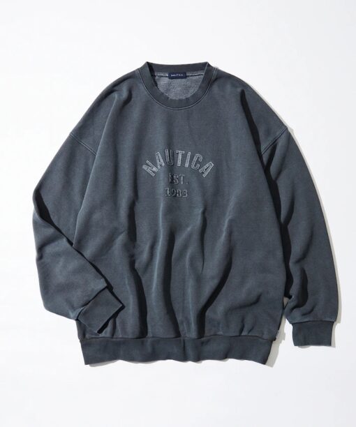 預購 | NAUTICA JP Pigment Dyed Felt Patch Arch Logo Crewneck 仿舊衛衣：圖片 6