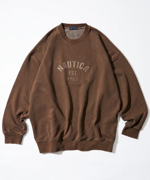 預購 | NAUTICA JP Pigment Dyed Felt Patch Arch Logo Crewneck 仿舊衛衣：圖片 8